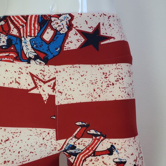 NEW LuLaRoe Red Uncle Sam Leggings - Picture 4 of 7
